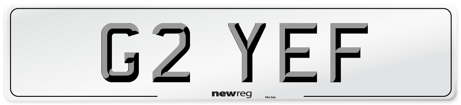 G2 YEF Number Plate from New Reg